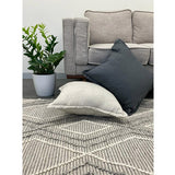 Anika Silver Grey Diamond Trellis Wool Rug
