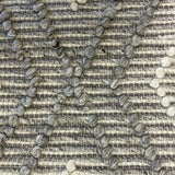 Anika Silver Grey Diamond Trellis Wool Rug