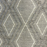 Anika Silver Grey Diamond Trellis Wool Rug