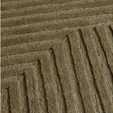 Isla Dark Green Linear Texture Wool Rug