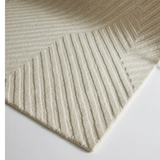 Isla Ivory Linear Texture Wool Rug