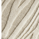Isla Ivory Beige Wave Lines Wool Rug