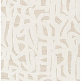 Isla Beige Ivory Scribble Pattern Wool Rug