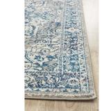 Blake Blue Grey Medallion Transitional Hallway Runner