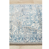 Blake Blue Grey Medallion Transitional Hallway Runner