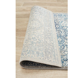 Blake Blue Grey Medallion Transitional Hallway Runner