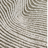 Isla Green Contour Lines Wool Rug