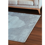 Costa Grey Ornate Medallion Bordered Rug