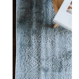 Costa Grey Ornate Transitional Textured Rug