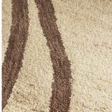 Isla Natural Wave Lines Pattern Wool Rug