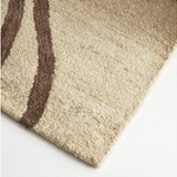 Isla Natural Wave Lines Pattern Wool Rug