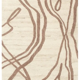 Isla Natural Wave Lines Pattern Wool Rug