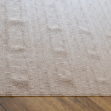 Callavi Beige Box Pattern Flatweave Rug