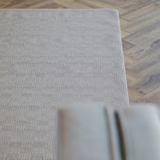 Callavi Beige Box Pattern Flatweave Rug