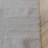 Callavi Beige Box Pattern Flatweave Rug