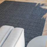 Callavi Charcoal Box Pattern Flatweave Rug