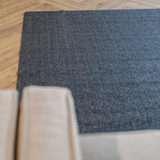 Callavi Charcoal Box Pattern Flatweave Rug