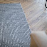 Callavi Grey Contemporary White Dots Rug