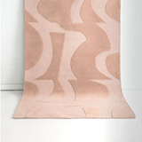 Isla Dark Peach Abstract Shapes Wool Rug