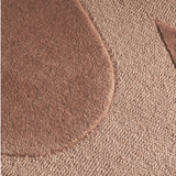 Isla Dark Peach Abstract Shapes Wool Rug