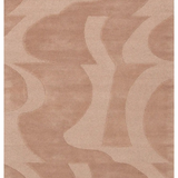 Isla Dark Peach Abstract Shapes Wool Rug
