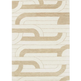Isla Ivory Sand Retro Loop Wool Rug