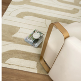 Isla Ivory Sand Retro Loop Wool Rug