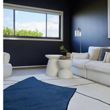 Isla Blue and Ivory Abstract Shapes Wool Rug