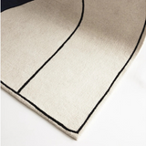 Isla Blue and Ivory Abstract Shapes Wool Rug
