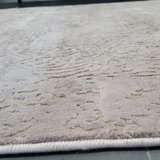 Costa Pink Taupe Ornate Embossed Textured Rug