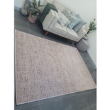 Costa Pink Taupe Abstract Lines Textured Rug