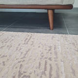 Costa Pink Taupe Abstract Lines Textured Rug
