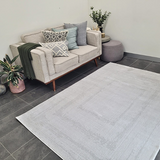 Costa Modern Textured Silver Rug