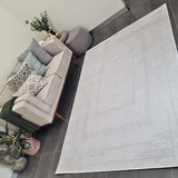 Costa Modern Textured Silver Rug