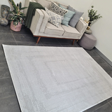 Costa Modern Textured Silver Rug