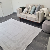 Costa Modern Textured Silver Rug