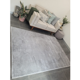 Costa Grey Ornate Medallion Bordered Rug