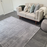 Costa Grey Ornate Medallion Bordered Rug