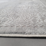 Costa Grey Ornate Medallion Bordered Rug