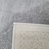 Costa Grey Ornate Medallion Bordered Rug