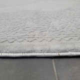 Costa Silver Ornate Medallion Bordered Rug