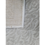 Costa Silver Ornate Medallion Bordered Rug