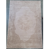 Costa Pink Taupe Ornate Medallion Bordered Rug