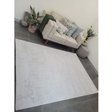 Costa Silver Ornate Transitional Textured Rug