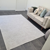 Costa Silver Abstract Lines Textured Rug