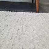 Costa Silver Abstract Lines Textured Rug