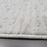 Costa Silver Abstract Lines Textured Rug