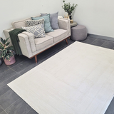 Costa Modern Textured Ivory Cream Rug