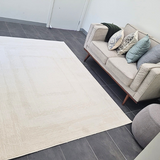 Costa Modern Textured Ivory Cream Rug
