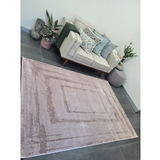 Costa Modern Textured Pink Taupe Rug
